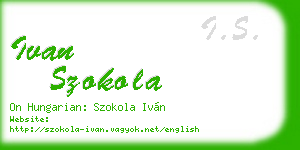 ivan szokola business card